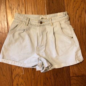 Pleated mom fit shorts